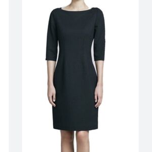 Elie Tahari Black Patrina Boatneck Sheath Dress Size 2
